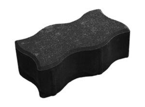 Плитка тротуарная волна чёрная