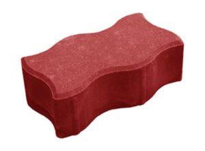 Плитка тротуарная волна красная